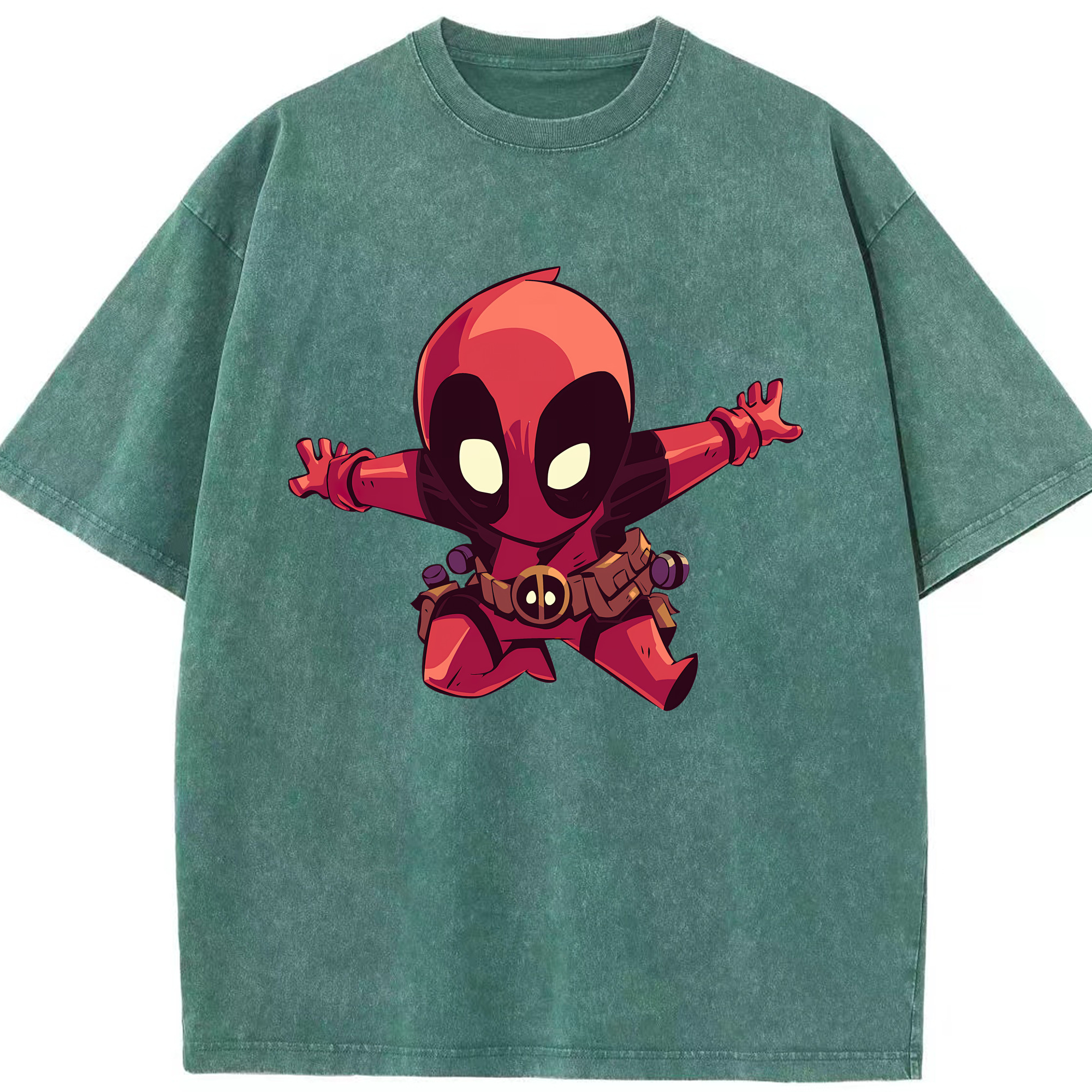 （画像用） Deadpool デッドプール 綿100% ヴィンテージ風 半袖Tシャツ（フロントプリント）